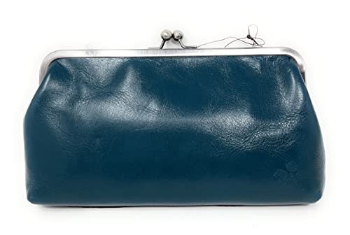 Patricia Nash Tooled Leather Potenaz Frame Clutch, Blue Coral