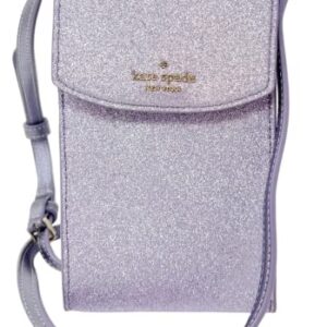 Kate Spade Tinsel Glitter Fabric North South Phone Crossbody Lilac Frost Purple