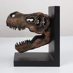 tyrannosaurus rex t-rex skull bookend decorative book decor,home decorative resin bookshelf,paper weights, book ends,bookend supports, book stopper,desk decor