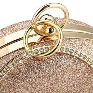 Gets Women Top Handle Handbags Tote Bag Clutch Purse for Women With Rhinestone Circular Ring