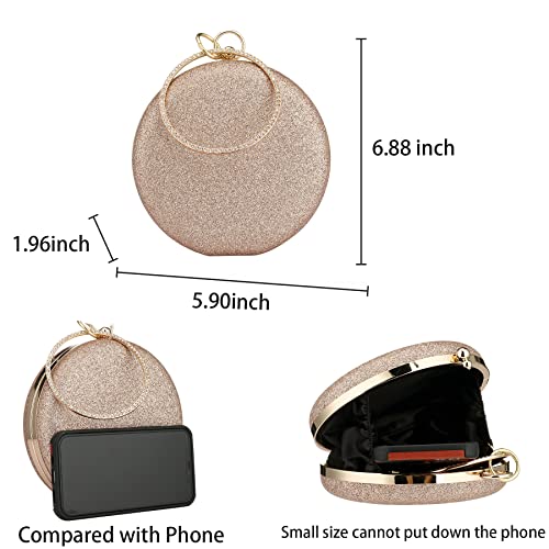 Gets Women Top Handle Handbags Tote Bag Clutch Purse for Women With Rhinestone Circular Ring