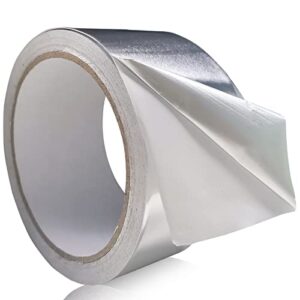 1pcs premium silver aluminum tape, foil insulation tape, heavy duty metal duct tapes for hvac ductwork, high temperature dryer vents, waterproof pipes wrap, seam sealing, duct repairs, heat resistant