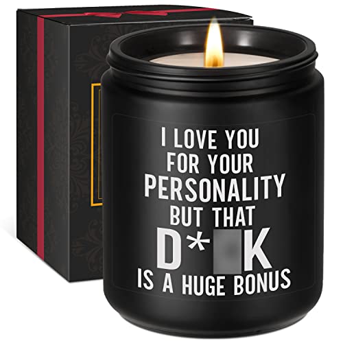 GSPY Scented Candles - Valentines Day Gifts for Men, Gifts for Him, Boyfriend Gifts, Husband Gifts - I Love You for Your Personality - Funny Anniversary, Birthday Gifts for Boyfriend, Husband, Fiance