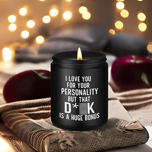 GSPY Scented Candles - Valentines Day Gifts for Men, Gifts for Him, Boyfriend Gifts, Husband Gifts - I Love You for Your Personality - Funny Anniversary, Birthday Gifts for Boyfriend, Husband, Fiance