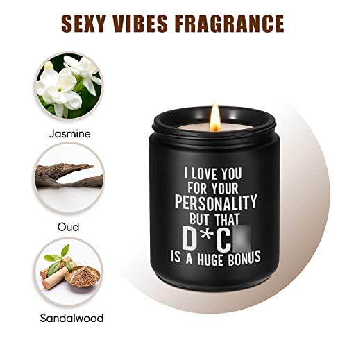 GSPY Scented Candles - Valentines Day Gifts for Men, Gifts for Him, Boyfriend Gifts, Husband Gifts - I Love You for Your Personality - Funny Anniversary, Birthday Gifts for Boyfriend, Husband, Fiance