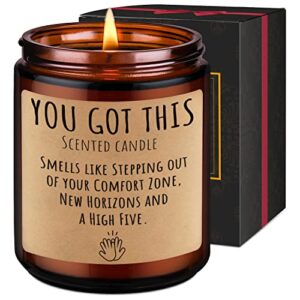 leado you got this candle – encouragement gifts for women, men – funny congratulations, new job gift, promotion gift, graduation gifts for her, him – mothers day, inspirational gifts for women friends