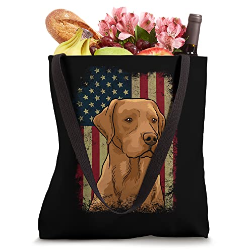 Foxred Labrador US Flag Dog Lover Fox Red lab Tote Bag