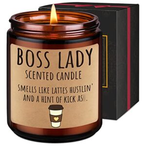 leado boss lady candle – boss lady gifts for women – best boss gifts for women, boss babe, lady boss – funny boss gifts, mothers day, new job, promotion gifts for women office, girl boss, boss lady