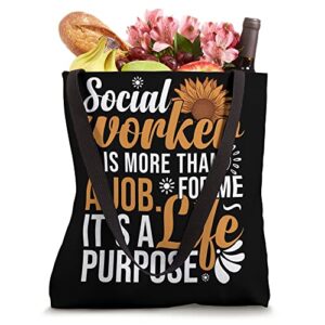 Sunflower Social Worker Tote Bag