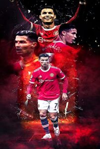 cristiano ronaldo cr7 poster wall art print,football sports decor superstar quote poster,inspirational canvas wall art motivational artwork modern home decor for living room,office,gym,classroom wall decor,gifts.(unframed,16”x24”inches）.