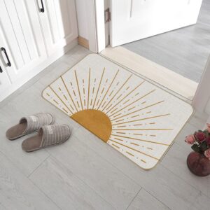 Boho Sun Sunrise Sunset Sunshine Radial Yellow Sun Rays 17''x30'' Doormat Decorative Entryway Bohemia Home Bedroom Living Room Bathroom Door Mat,Farmhouse Home Room Decor,Boho Lovers Girls Gift.