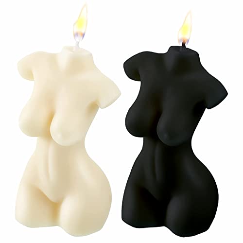 2 PCS Large Body Shaped Candles, Torso Soy Wax Body Candle, Vanilla Scented Aesthetic Candle Home Decoration for Mother's Day Bedroom Bathroom Aesthetic Decoration