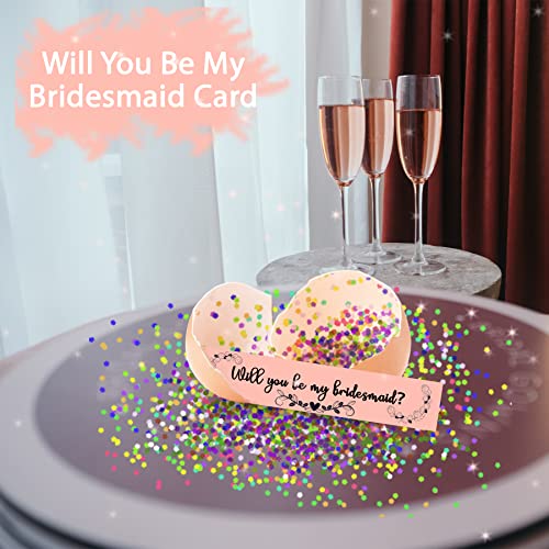 1DFAUL Will You Be My Bridesmaid Card, Bridesmaid Cards Proposal, Will You Be My Matron Of Honor Surprise Egg, Maid Of Honor Gifts from The Bride, Bridesmaid Cards Gifts for Best Friend, Sister