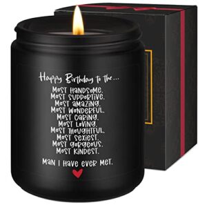Fairy's Gift Happy Bday Gifts for Men - Happy Birthday Candles Gifts for Him, Boyfriend, Husband, Fiance - Thoughtful Birthday Gifts for Boyfriend from Girlfriend - Unique Happy Birthday Husband Gifts