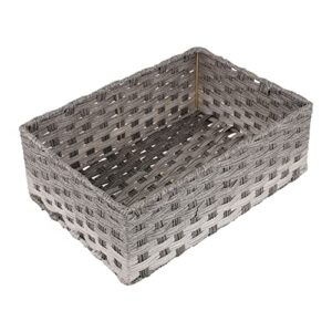 alipis plastic sundries storage plastic rattan sundries basket seagrass storage basket storage box basket with handle