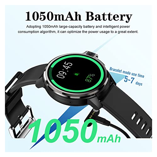 DIPIUS Smart Wearable Device Android Smartwatch 1050MAh LEMP GPS WiFi 4G 64G 1.6in 400 * 400 HD Dual Camera Mobile Men's Watch smartwatch (Color : LEMP Set 4, Size : 4G 64G)