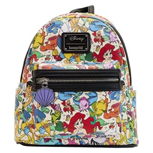 Loungefly Disney The Little Mermaid All Over Print Womens Double Strap Shoulder Bag Purse