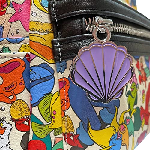 Loungefly Disney The Little Mermaid All Over Print Womens Double Strap Shoulder Bag Purse