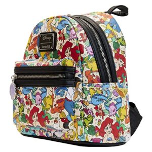 Loungefly Disney The Little Mermaid All Over Print Womens Double Strap Shoulder Bag Purse