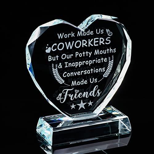 Coworker Gifts for Women Men, Office Crystal Keepsake Birthday Christmas Gifts for Coworkers , Farewell Leaving Going Away Goodbye New Job Retirement Present Idea for Colleague Employees Friend