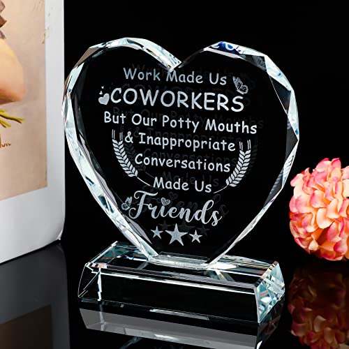 Coworker Gifts for Women Men, Office Crystal Keepsake Birthday Christmas Gifts for Coworkers , Farewell Leaving Going Away Goodbye New Job Retirement Present Idea for Colleague Employees Friend