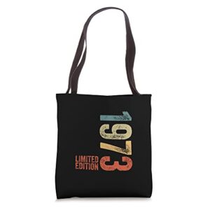 1973 limited edition birthday vintage retro tote bag