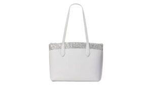 kate spade new york flash glitter tote (grey)