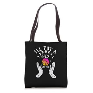 i’ll put a hex on you crypto cryptocurrency coin stake tote bag