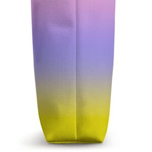 White to Pink to Purple to Yellow Gradient Ombre Tote Bag