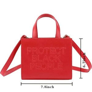 Women Protect Black Purse and Handbag Fashion Designer Ladies PU Leather Top Handle Crossbody Satchel Shoulder Tote bag (red)