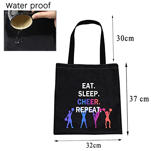 Cheer Gift Eat Sleep Cheer Repeat Cheerleading Tote Bag Cheerleader Gift Cheer Coach Gift Cheer Team Gift for Girl Cheer Bag (cheerleader tote bag)