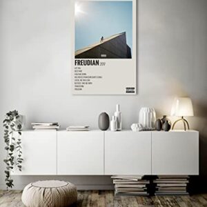 Aorozhi Daniel Caesar Poster Music Album Cover Poster Canvas Art Wall Pictures for Modern Office Decor Prints 12" x 18" Unframed