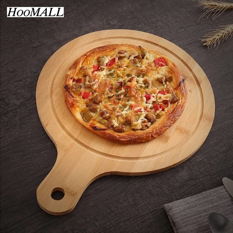 chopping cb Bamboo Cutting Board Round Wooden Cutting Board Kitchen Cutting Board Bamboo Solid Wood Food Board Pizza Bread Fruit Can Hang Cutting Board board ( Size : Round )