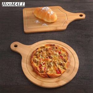 chopping cb Bamboo Cutting Board Round Wooden Cutting Board Kitchen Cutting Board Bamboo Solid Wood Food Board Pizza Bread Fruit Can Hang Cutting Board board ( Size : Round )