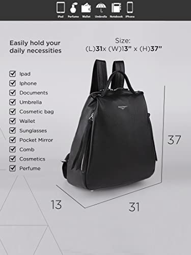 Giorgio Ferretti Soft Genuine Leather Italian Backpack for Women Small Real Leather Backpack Purse