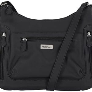 MultiSac Solid Riverside Hobo Crossbody Bag Black