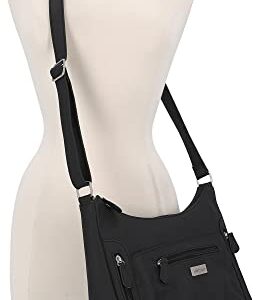 MultiSac Solid Riverside Hobo Crossbody Bag Black