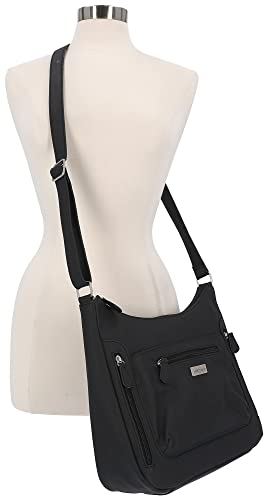 MultiSac Solid Riverside Hobo Crossbody Bag Black