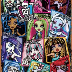 Monster High - Grid Poster Retro tin Sign Wall Art Decor Metal Sign Decoration Sign 8x12 inch