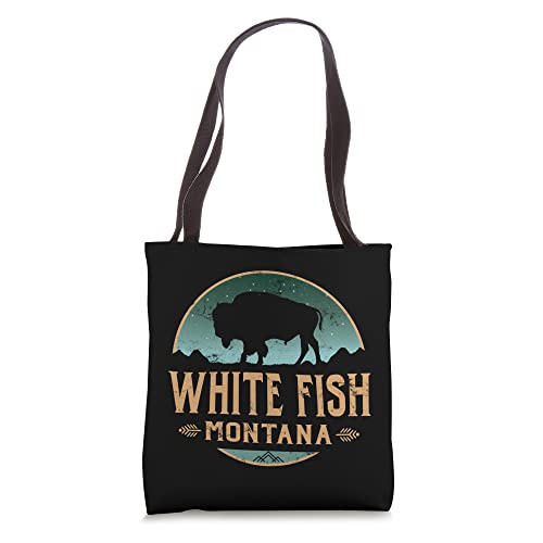 Whitefish Montana MT Buffalo Bison Tote Bag