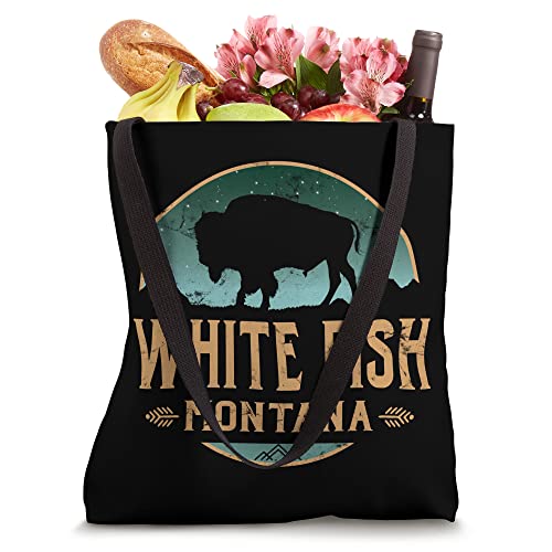 Whitefish Montana MT Buffalo Bison Tote Bag