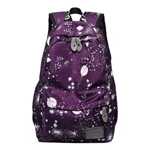 hutvd 2023 fashion trend junior high school student bag college style custom logo travel school backpack (purple, one size)