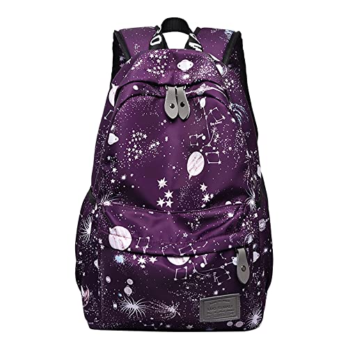 HUTVD 2023 Fashion Trend Junior High School Student Bag College Style Custom Logo Travel School Backpack (Purple, One Size)