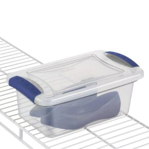 7 Qt. Latch Box Plastic, Stadium Blue, Set of 14 ,QH 242 (Count:14.0)