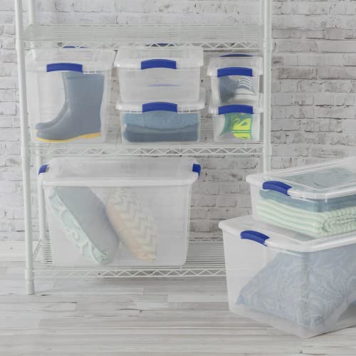 7 Qt. Latch Box Plastic, Stadium Blue, Set of 14 ,QH 242 (Count:14.0)