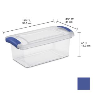 7 Qt. Latch Box Plastic, Stadium Blue, Set of 14 ,QH 242 (Count:14.0)