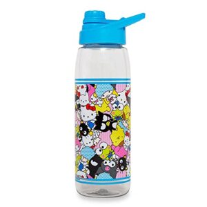 sanrio hello kitty and friends plastic water bottle with screw-top lid | bpa-free plastic sports jug | holds 28 ounces