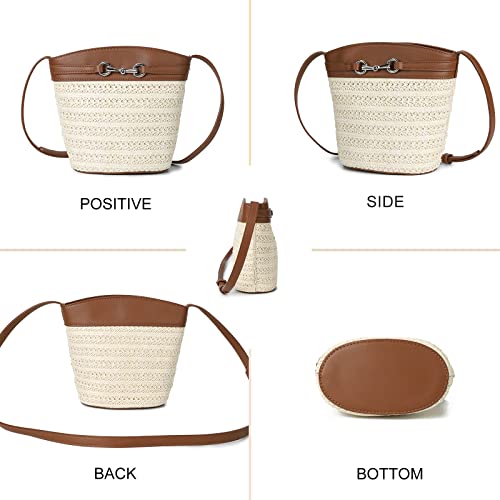 Gladdon Straw Purses for Women Mini Straw Summer Beach Shoulder Bags for Women Crossbody Wicker Woven Purse Small Clutch Rattan Bag