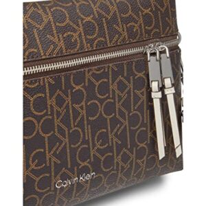 Calvin Klein Lola Signature Crossbody Brown/Khaki/White PROCESSING PROCESSING