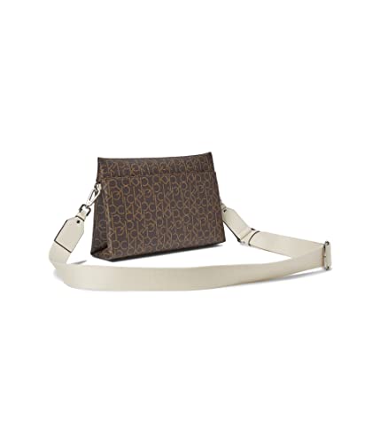 Calvin Klein Lola Signature Crossbody Brown/Khaki/White PROCESSING PROCESSING